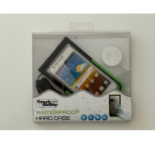 TouchAbility Waterproof Hard Phone Case (Green & Black)