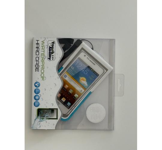 TouchAbility Waterproof Hard Phone Case (Blue & White)