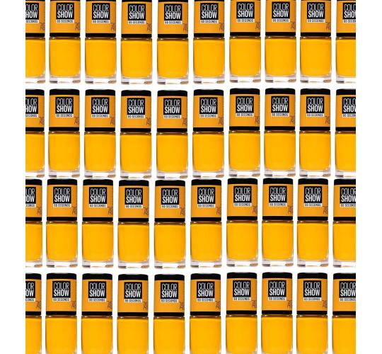 50pcs Maybelline Color Show 60 Seconds Nail Polish | RRP £250 | Electric Yellow