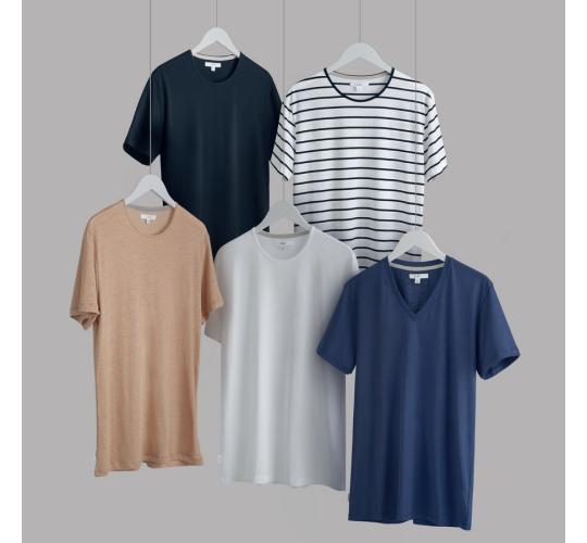 Wholesale Jot Lot of 12 Men's Mixed Club 826 T-Shirts - Round Neck, V-Neck