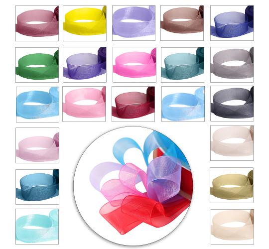 100 Organza Ribbon Rolls 38mm x 20m Sheer Wedding Florist Gift Wrap Craft Bulk Lot