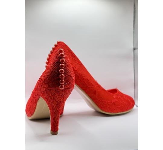 Women's Red Occasional/Bridesmaid Shoes Full Size Run UK 3-8 60 Pairs/1800£