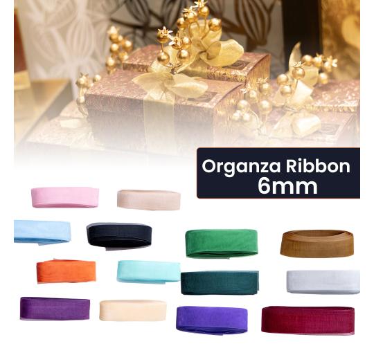 100x 25mm Organza Sheer Ribbon 20m Rolls Bulk Craft Wedding Gift Wrap Job Lot UK