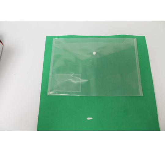 Clear filing Popper Wallets in packs of 5 A4 size