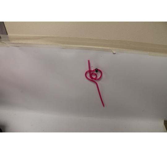 Bridal Drinking Straws in Neon Pink x 12 in a pack 