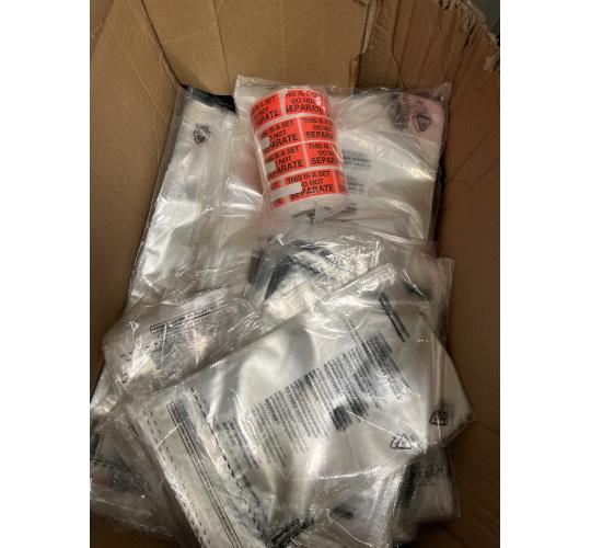 Amazon FBA Compliant 750 Mailing Bags + 1800 Labels – Bulk Clearance Lot