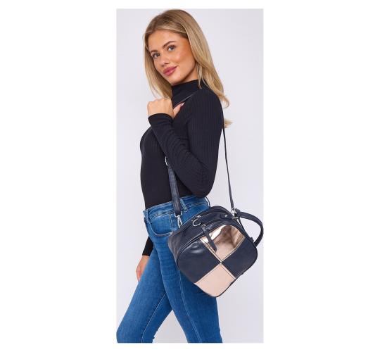 40 pcs Mix colour-PU Two-toned 3 in 1 Double Zipper Top Handle Backpack