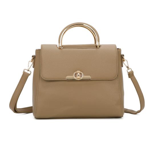 35 pcs mix colours-Soft PU Medium Size Front Clasp Opening Top Handle Bag with Long Strap