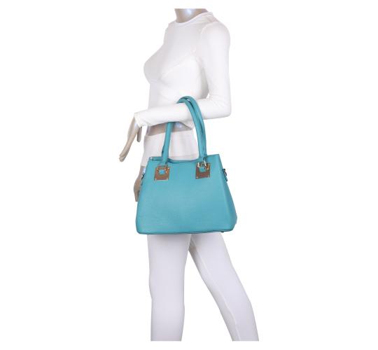 30 pcs Mix Colours -Soft Pu Medium Size 3 Compartment Front Square Metal Details Tote Bag Shoulder Bag