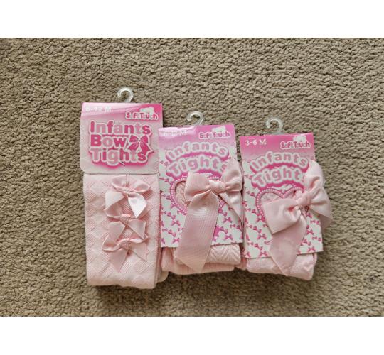 Baby Girl Tights with Bow/Frills Assorted Joblot for Resale 35pc Soft Touch