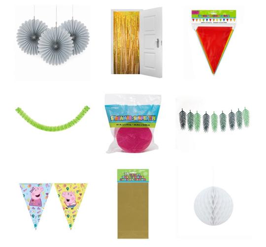 One Off Job Lot of 159 Mixed Party Decorations & Accessories