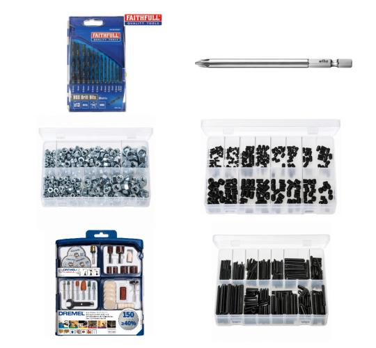 One Off Job Lot of 8 Mixed DIY Workshop Hardware and Tool Accessories