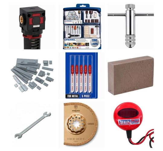One Off Job Lot of 100 Mixed DIY Garage Tools, Hardware & Workshop Supplies