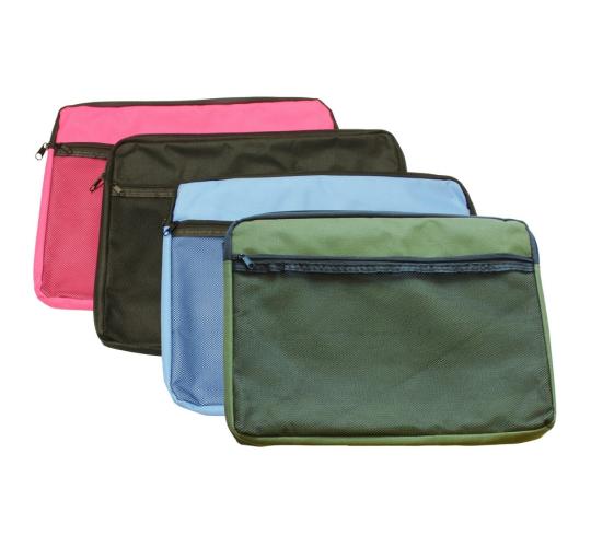 One Off Job Lot of 71 Mixed A4 Canvas Zip Bag with Mesh Pockets