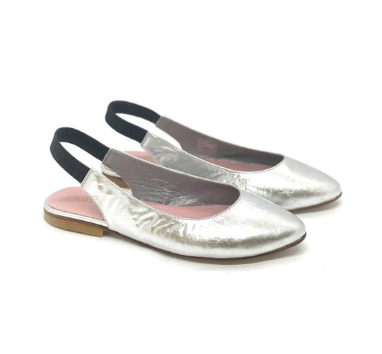 Wholesale Job Lot of 6 The Eugens Girl's Stella Silver Ballerina Shoes