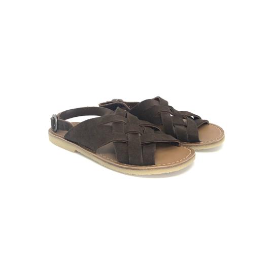 Wholesale Job Lot of 6 The Eugens Girl's Maximos Velours Brown Sandals