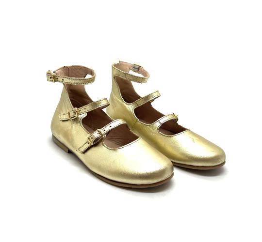 Wholesale Job Lot of 3 The Eugens Girl's Gabi Gold Mary Jane Shoes