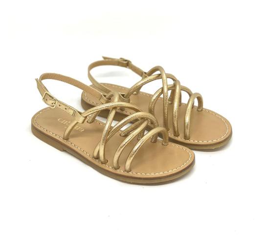 Wholesale Job Lot of 5 The Eugens Girl's Cassie Gold Sandals