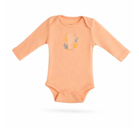 Long Sleeve Bodysuit - Seahorse - Organic Cotton & Bamboo - 0-24M