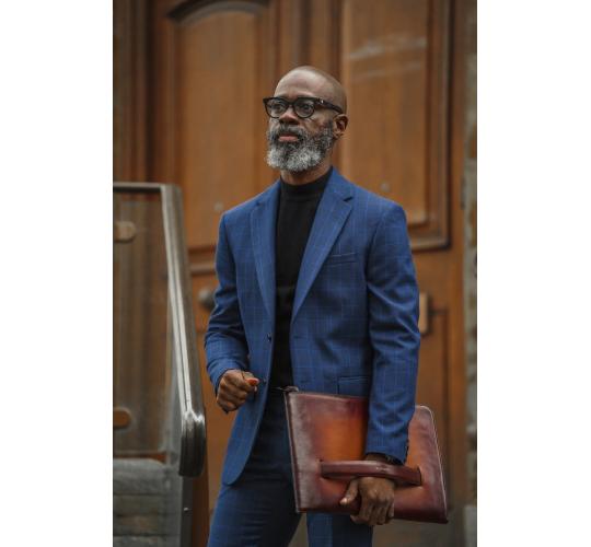 SILVIANO 16" LUXURY LEATHER ORGANISER & LAPTOP SLEEVE - for men and women