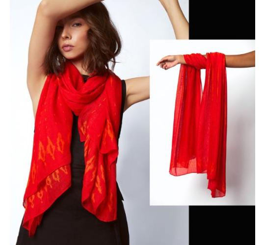 20x Women's Lightweight Scarves - Red Fuchsia