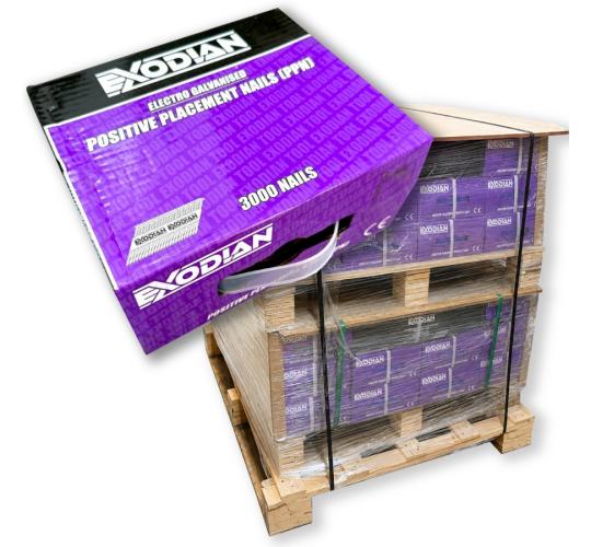 Pallet of 100 Boxes of 3,000 EXODIAN PPN Collated Nails