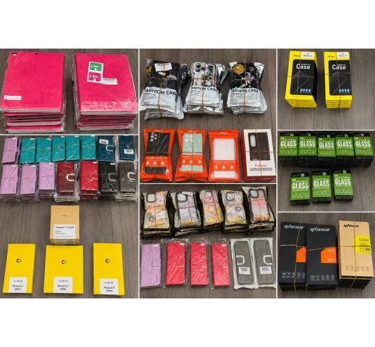 Wholesale Job Lot – 1,394 New iPhone + Samsung Mobile Phone Cases, Screen Protectors, Tablet Cases & Screen Protectors + AirPod & Apple Watch Access