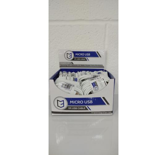 400 cables  1 Metre Micro charging cables (40 Cables per box) (10 Boxes)