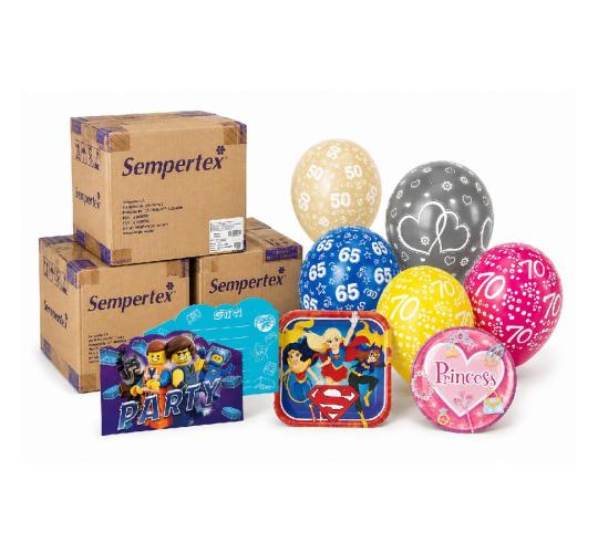 Pallet of 2,172 Amscan Balloons & Mixed Party Supplies