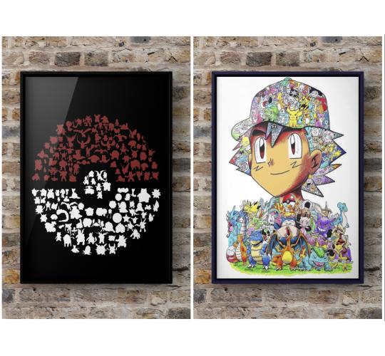 A4 Pokemon Collage Prints