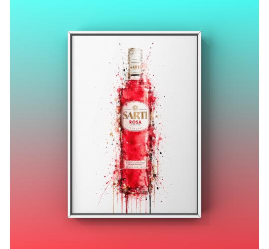 A4 Sarti Rose Bottle Art Print (10 Pack)