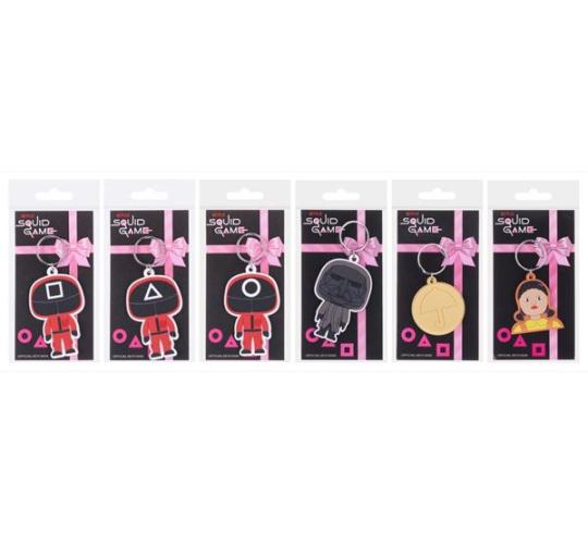 Squid Game 2D Key Chain – 6 Assorted Designs, Ideal £1 shop fast seller.