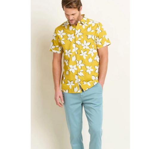 One Off Job Lot of 8 Brakeburn Mens Yellow Flower Shirts