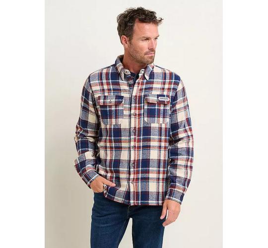 One Off Job Lot of 4 Brakeburn Navy Blanket Check Shirt (M-XXL)
