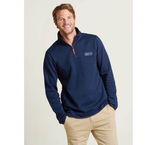 One Off Job Lot of 6 Brakeburn Mens Navy Quarter Zip Sweatshirt (XL-XXL)