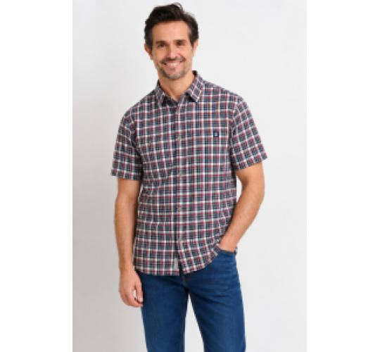 One Off Job Lot of 8 Brakeburn Mens Navy/Red Checked Shirt (S-XL)