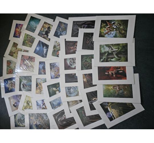 100 A4 Mounted Prints on A3 Various Artists Mixed