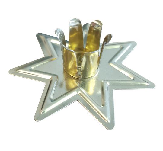 1000 Adjustable Chime / Spell Candle Holders - Gold Colour Mini Star (10 x boxes of 100)