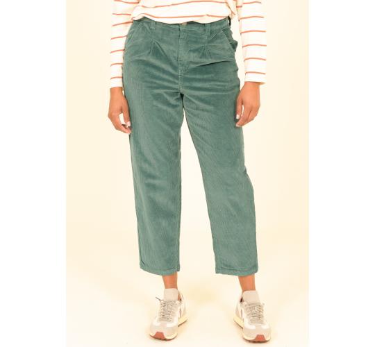 One Off Job Lot of 1 Brakeburn Women's Teal Pleated Cord Trousers (8)