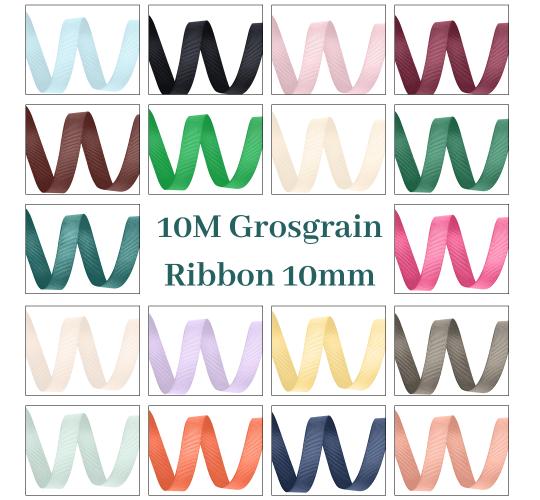Grosgrain Ribbon 100 Rolls 10mm x 10m Bulk Craft Gift Wrap Cake Decoration Joblot Wholesale