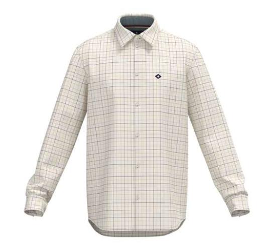 One Off Job Lot of 2 Brakeburn Men's Cream Checked Shirts (M & XL)