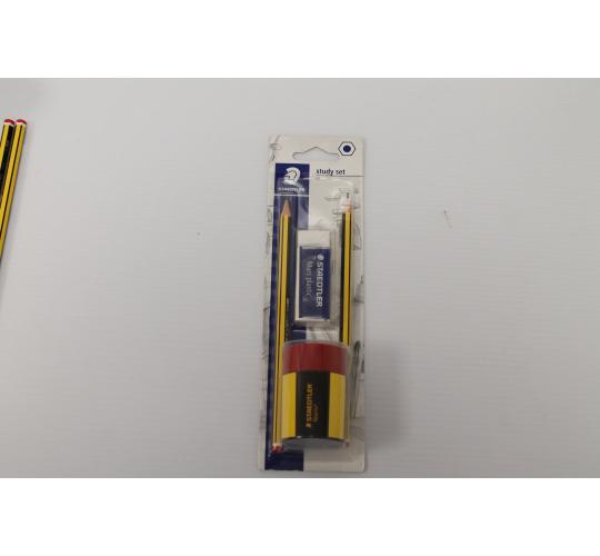 A parcel of 25 Staedtler Study Sets with 2 x HB Pencils ,An Eraser ,A pencil Sharpener