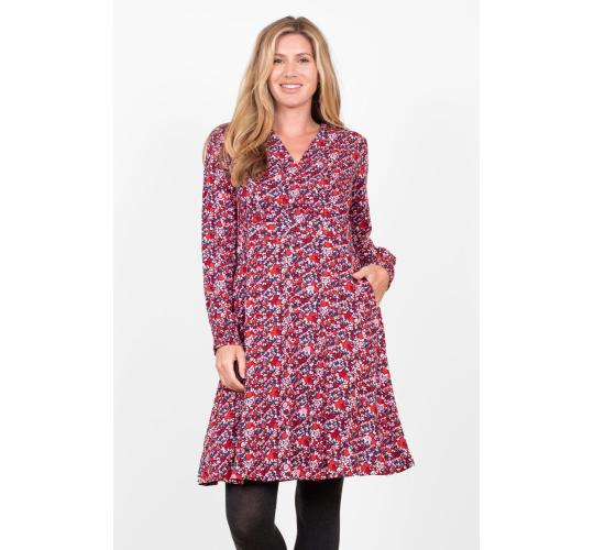 One Off Job Lot of 12 Brakeburn Mixed Berry Floral Wrap Dress (8-18)