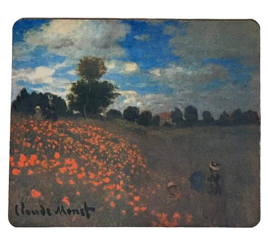 Claude Monet Poppy Field Mouse Mat, Non Slip Desk Mat , Art Print 20x24cm