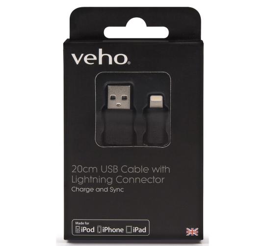 Wholesale Lot of 10 Veho MFi Lightning USB Cables 20cm - New