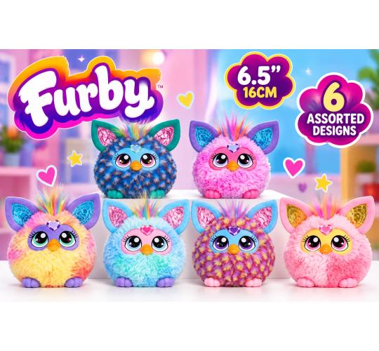 6.5” Furby Plush Toys – 6 Assorted Designs – 48 Per Carton – Wholesale