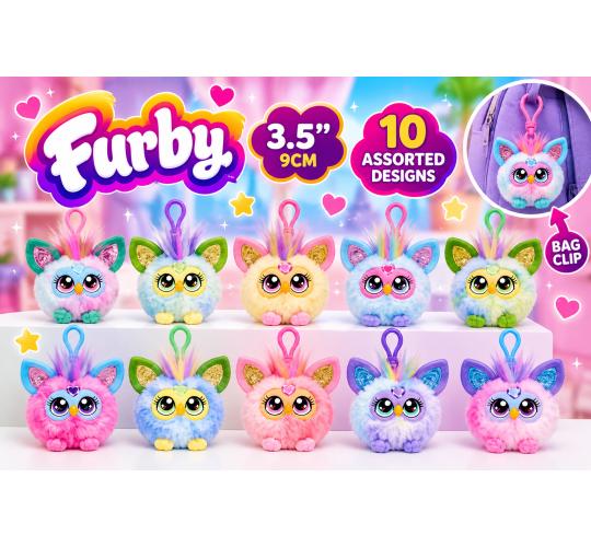 3.5” Furby Bag Clips – 10 Assorted Designs – 180 Per Carton – Wholesale