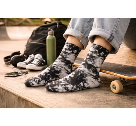 Tie Dye Cotton Socks Unisex Colourful Fashion Socks Mixed Colours x 100