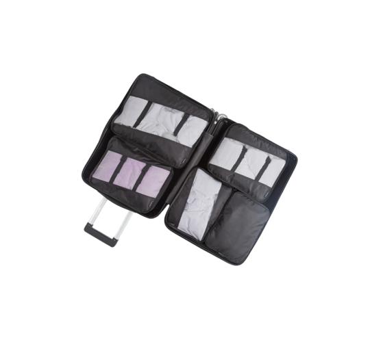 50 x 5 Piece Travel Packing Cube Sets Black Suitcase Luggage Organisers