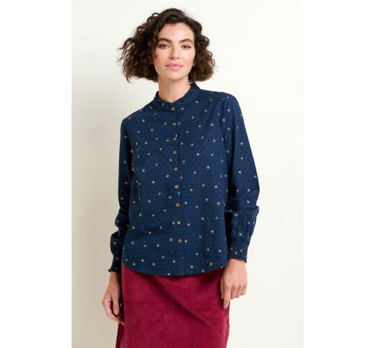 Job Lot of 4 Brakeburn Women's Navy Stars Embroidered Blouses